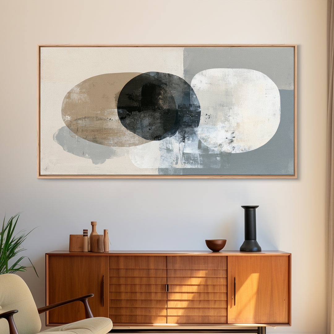 White on White Plaster Texture Study Framed Canvas Print, Minimalist Art, Art Prints, Living Room Decor, Oil Painting, Minimal, MIN-2x1-60