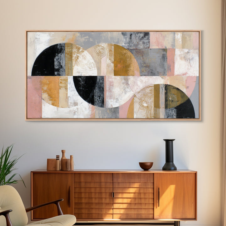 Single Gold Line Curve on Charcoal Canvas Print, Minimalist Art, Digital Wall Art, Living Room Decor, Abstract Art, Minimal, MIN-2x1-61