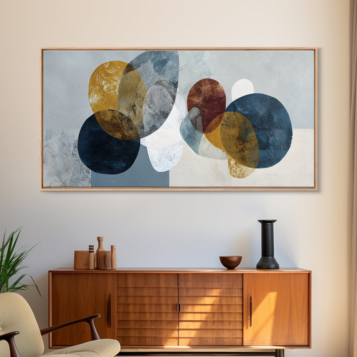 Two Overlapping Organic Shapes Canvas Print, Minimalist Art, Digital Print, Living Room Decor, Abstract Art, Minimal, MIN-2x1-63