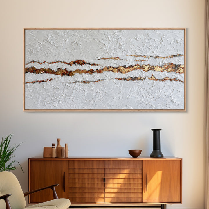White on White Plaster Texture Study Framed Canvas Print, Minimalist Art, Digital Print, Living Room Decor, Fine Art, Minimal, MIN-2x1-84