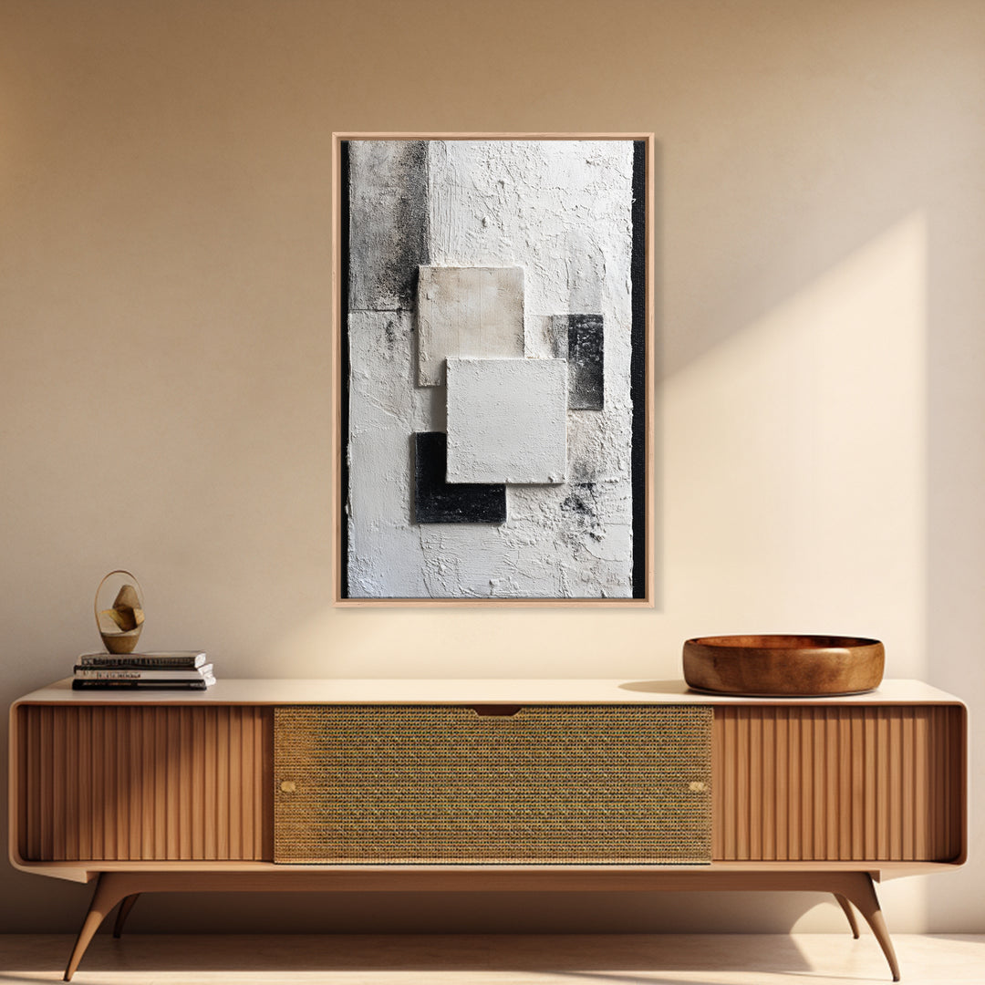Two Overlapping Organic Shapes Framed Canvas Print, Minimalist Art, Room Decor, Living Room Decor, Abstract Art, Minimal, MIN-2x3-3