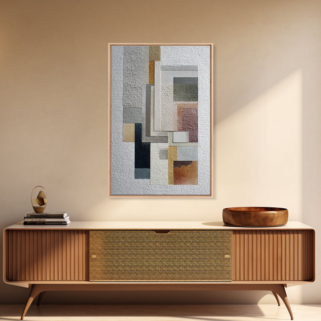 Calm Rectangle Composition Canvas Print, Minimalist Art, Statement Artwork, Living Room Decor, Fine Art, Minimal, Wall Decor, MIN-2x3-32