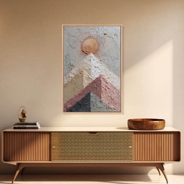 Thin Line Mountain Framed Canvas Print, Minimalist Art, Minimalist, Living Room Decor, Fine Art, Minimal, Black Art, MIN-2x3-34