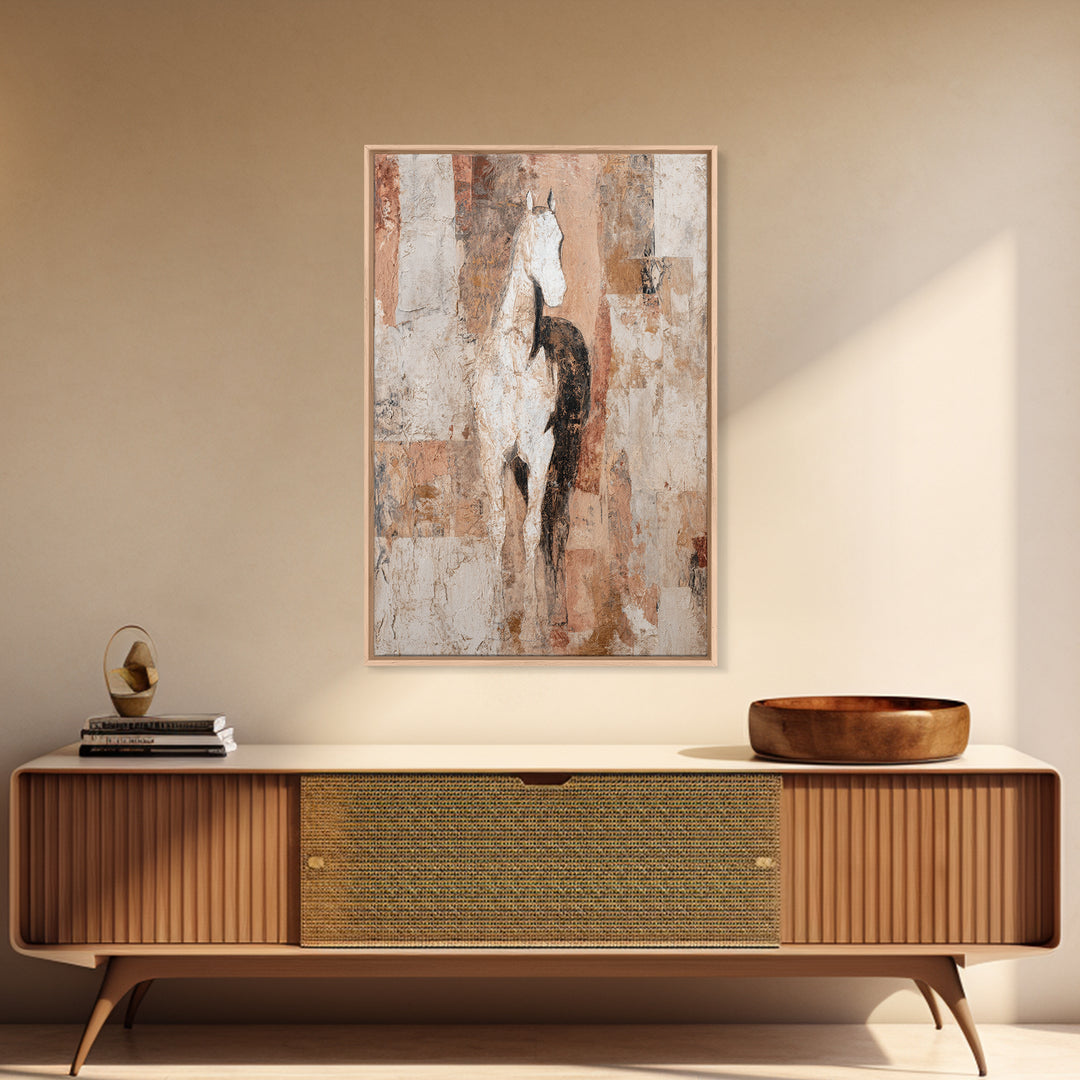 Minimal Horse Contour Canvas Print, Minimalist Art, Art, Living Room Decor, Fine Art, Minimal, Canvas Tote Bag, Abstract Art, MIN-2x3-50