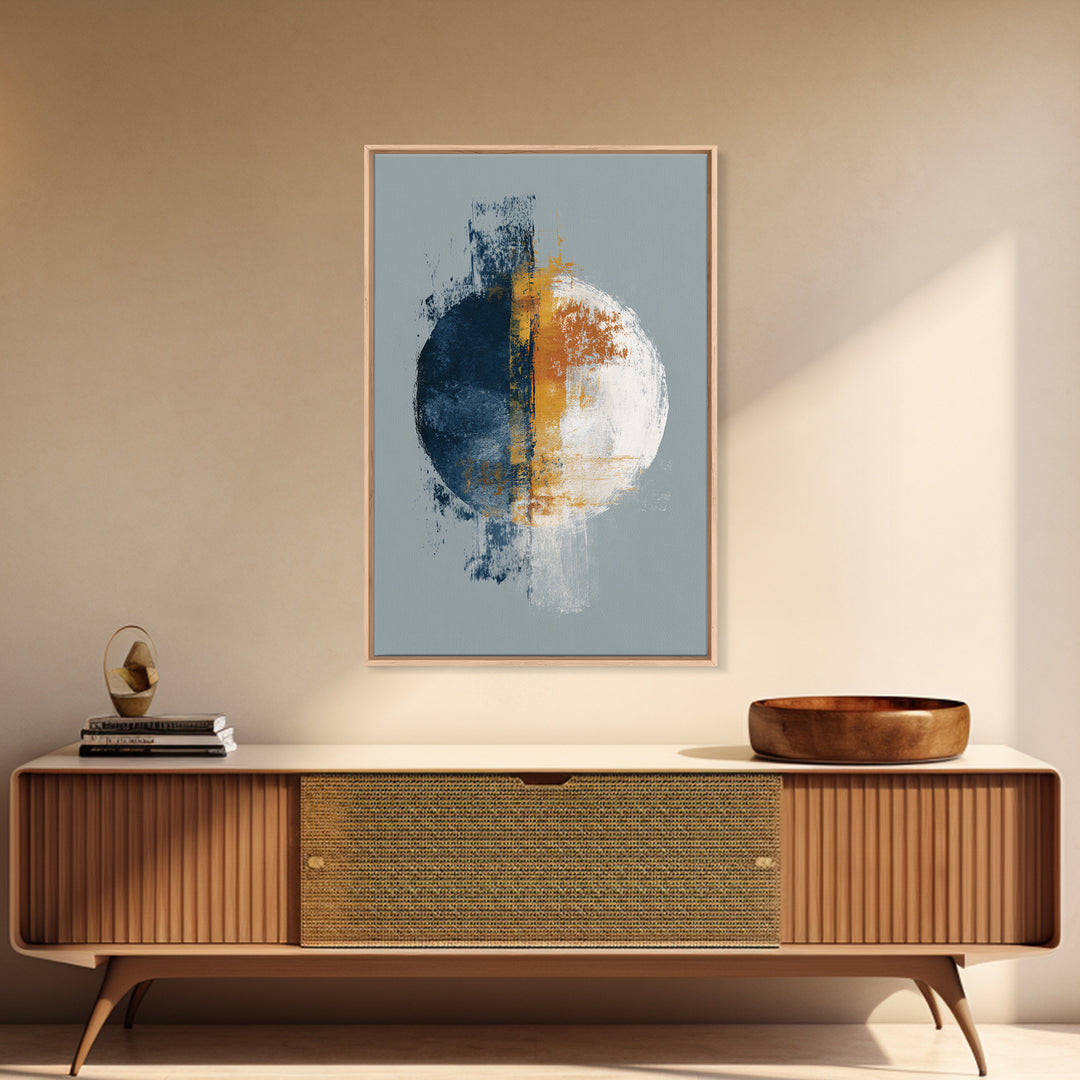 Single Brushstroke Circle Canvas Print, Minimalist Art, Wall Decor, Living Room Decor, Fine Art, Minimal, Abstract Art, MIN-2x3-54
