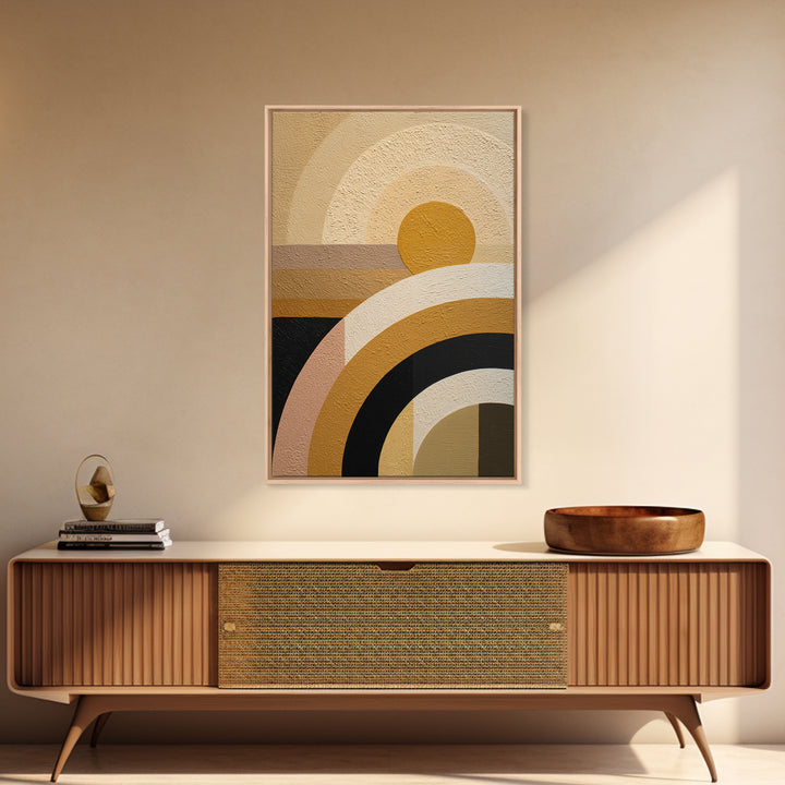 Simple Geometric Sun Canvas Print, Minimalist Art, Black Art, Living Room Decor, Fine Art, Minimal, Minimalist Wall Art, MIN-2x3-71