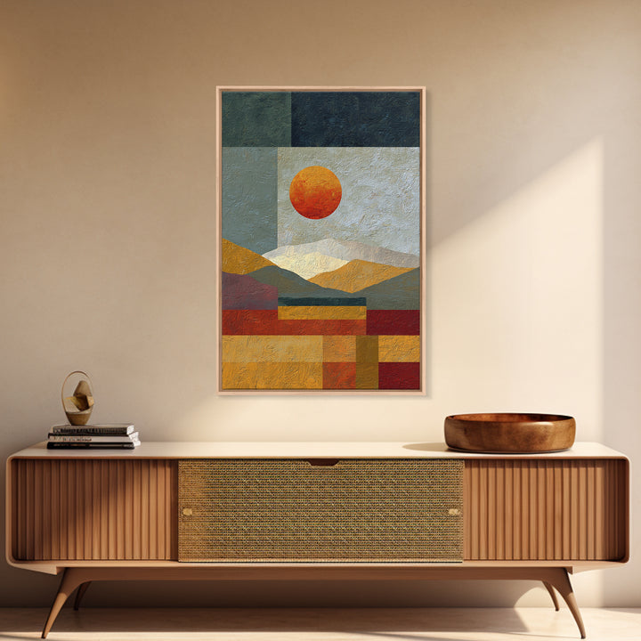 Simple Geometric Sun Canvas Print, Minimalist Art, Modern Art, Living Room Decor, Abstract Art, Minimal, Minimalist Decor, MIN-2x3-95
