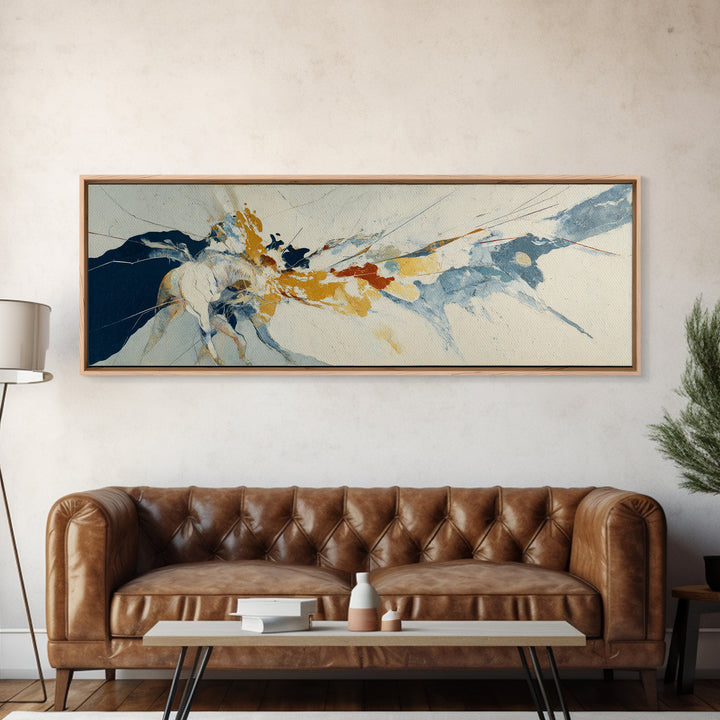 Minimal Horse Contour Framed Canvas Print, Minimalist Art, Digital Prints, Living Room Decor, Fine Art, Minimal, Printable Art, MIN-3x1-10