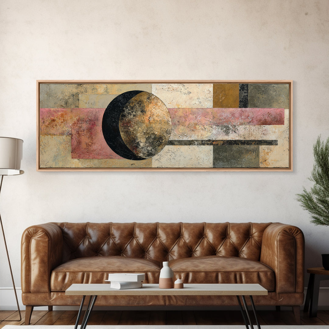 Single Brushstroke Circle Canvas Print, Minimalist Art, Modern Decor, Living Room Decor, Fine Art, Minimal, Poster, Wall Decor, MIN-3x1-14