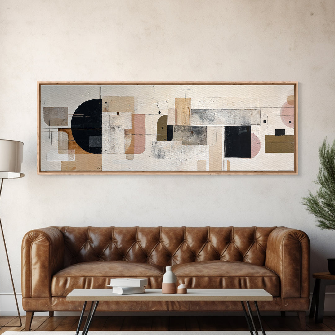 Quiet Stone Stack Framed Canvas Print, Minimalist Art, Textured Painting, Living Room Decor, Abstract Art, Minimal, MIN-3x1-27