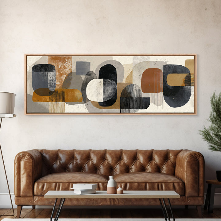 Two Overlapping Organic Shapes Canvas Print, Minimalist Art, Minimalist Decor, Living Room Decor, Minimal, Digital Wall Art, MIN-3x1-35