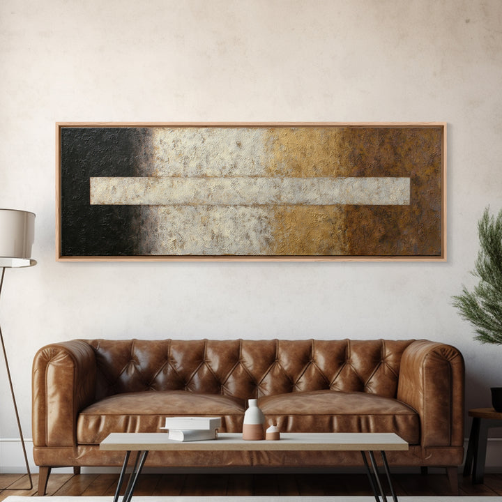 Calm Rectangle Composition Canvas Print, Minimalist Art, Neutral Decor, Living Room Decor, Fine Art, Minimal, Home Decor, MIN-3x1-40