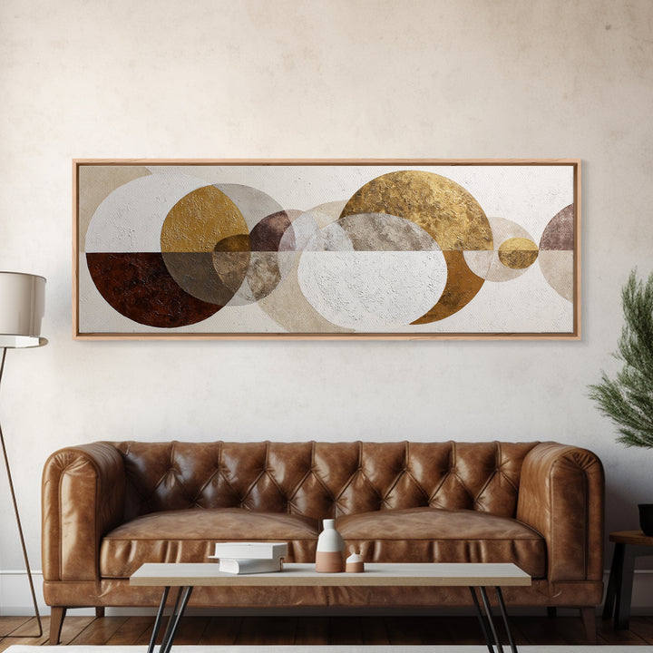 Two Overlapping Organic Shapes Framed Canvas Print, Minimalist Art, Wall Decor, Living Room Decor, Abstract Art, Minimal, MIN-3x1-59