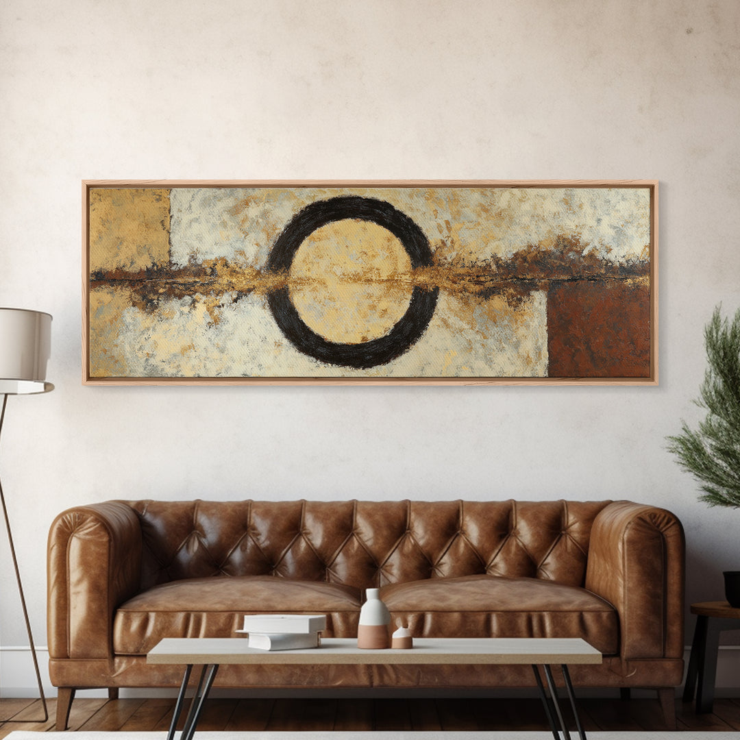 Single Brushstroke Circle Canvas Print, Minimalist Art, Boho Decor, Living Room Decor, Oil Painting, Minimal, Digital Prints, MIN-3x1-62
