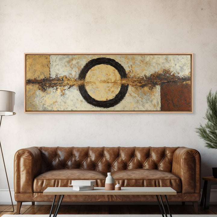 Single Brushstroke Circle Canvas Print, Minimalist Art, Boho Decor, Living Room Decor, Oil Painting, Minimal, Digital Prints, MIN-3x1-62