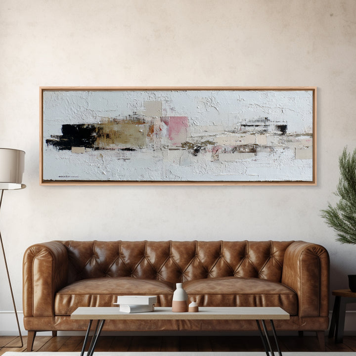 White on White Plaster Texture Study Canvas Print, Minimalist Art, Wall Decor, Living Room Decor, Minimal, Abstract Art, MIN-3x1-80