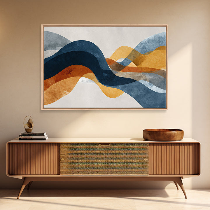 Minimal Abstract Wave Line Canvas Print, Minimalist Art, Unique Wall Art, Living Room Decor, Abstract Art, Minimal, MIN-3x2-17