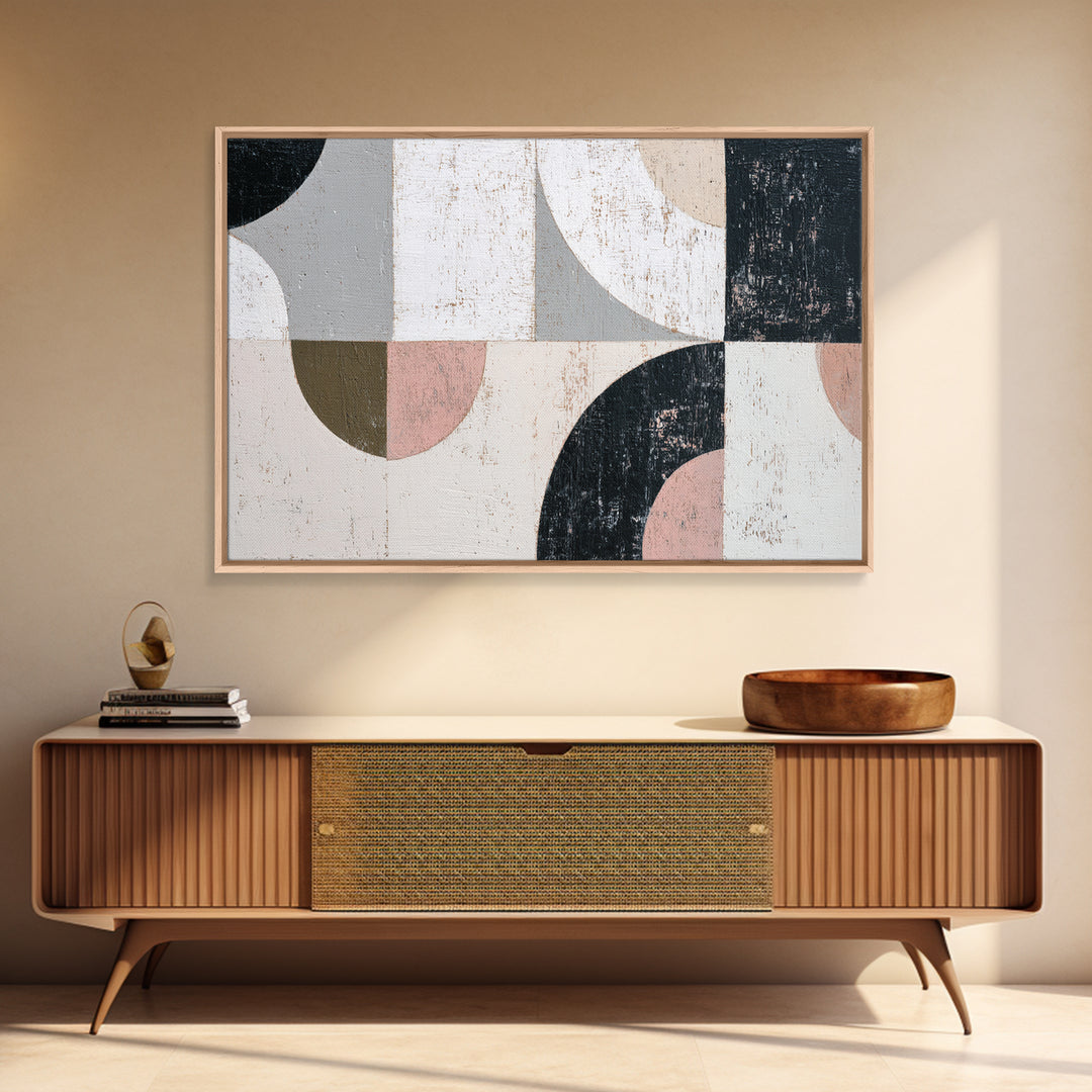 Minimal Moon over a Pale Ocean Canvas Print, Minimalist Art, Modern Art, Living Room Decor, Fine Art, Minimal, Minimalist Decor, MIN-3x2-37