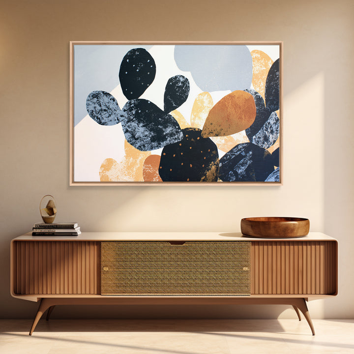 Black and White Cactus Silhouette Canvas Print, Minimalist Art, Gallery Decor, Living Room Decor, Fine Art, Minimal, Wall Art, MIN-3x2-48