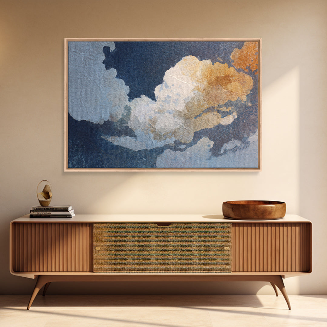 Small Cloud Study Canvas Print, Minimalist Art, Neutral Decor, Living Room Decor, Fine Art, Minimal, Home Decor, Poster, MIN-3x2-73
