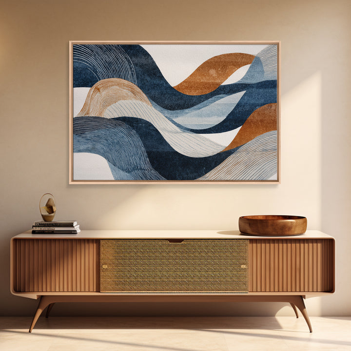 Minimal Abstract Wave Line Canvas Print, Minimalist Art, Boho Decor, Living Room Decor, Fine Art, Minimal, Digital Prints, MIN-3x2-89