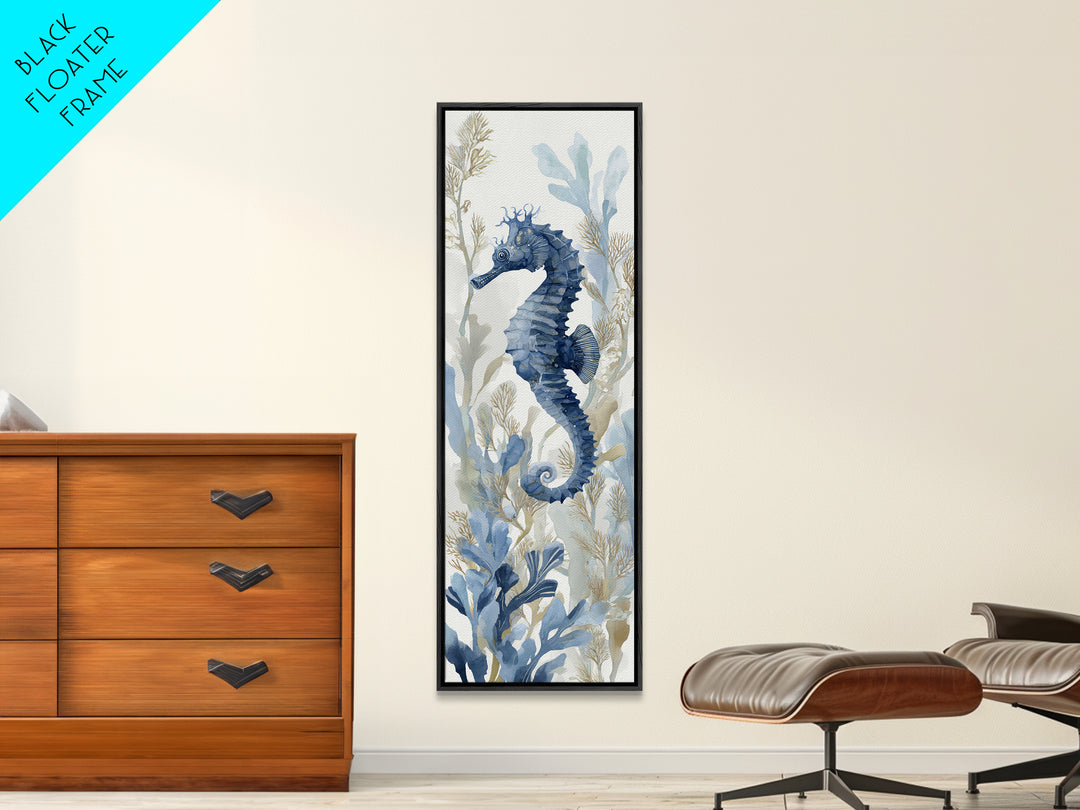Sea Dragon Drifting Among Kelp Framed Canvas Print, Marine Life Art, Ocean Prints, Living Room Decor, Fine Art, Marine, MLA-1x3-29