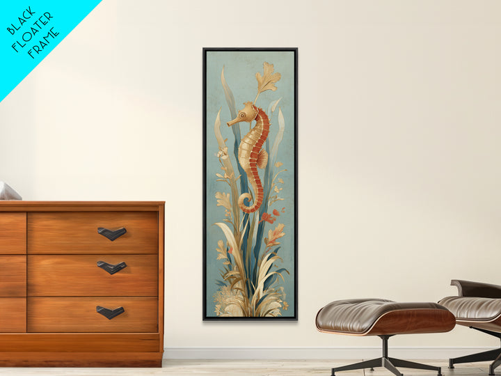 Seahorse Pair Among Sea Grass Canvas Print, Marine Life Art, Marine Life, Living Room Decor, Fine Art, Marine, Art Print, MLA-1x3-65