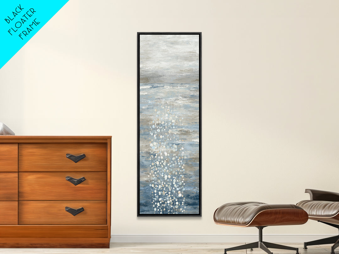 Oyster Shells with Pearly Highlights Canvas Print, Marine Life Art, Coastal Home Decor, Living Room Decor, Oil Painting, Marine, MLA-1x3-82