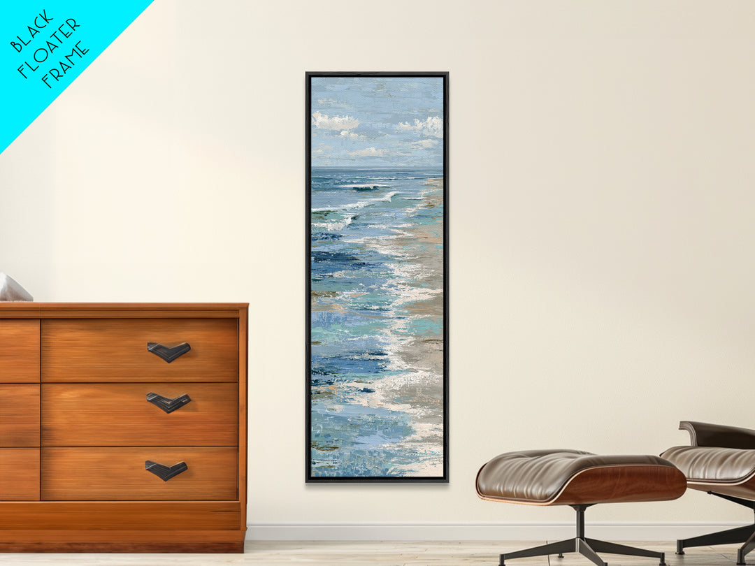 Blue Crab with Painterly Shell Texture Canvas Print, Marine Life Art, Modern, Living Room Decor, Marine, Statement Artwork, MLA-1x3-94