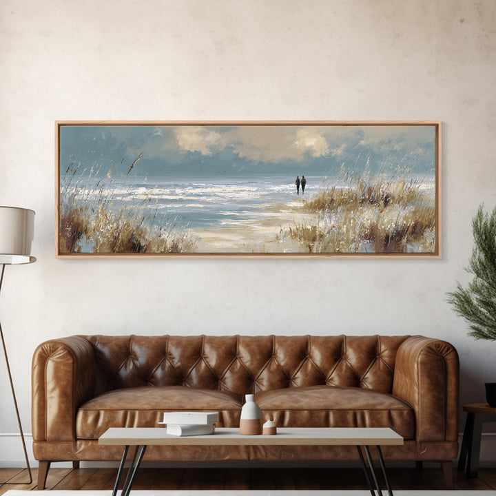 Seahorse Pair Among Sea Grass Canvas Print, Marine Life Art, Coastal Decor, Living Room Decor, Fine Art, Marine, Fish Art, MLA-3x1-21