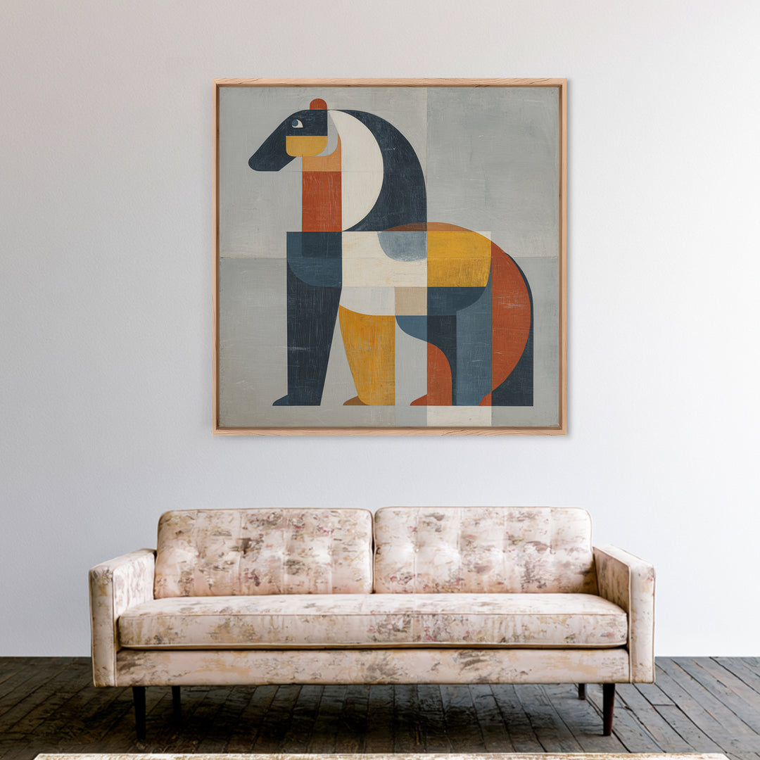 Mid Century Horse Canvas Print, Midcentury Modern Art, Room Decor, Living Room Decor, Fine Art, Retro, Art Print, Digital Art, MMA-1x1-91