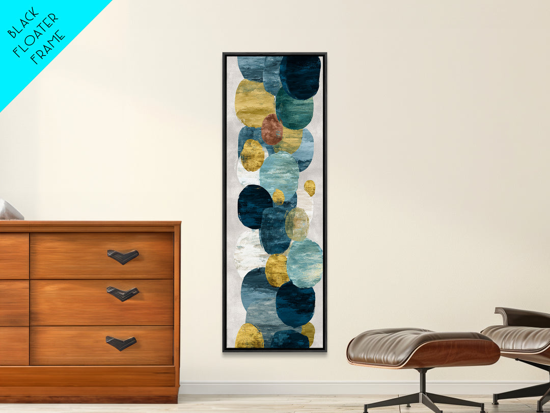Teal Sofa Era Abstract Pattern Without Furniture Canvas Print, Midcentury Modern Art, Mid Century Modern, Living Room Decor, MMA-1x3-60