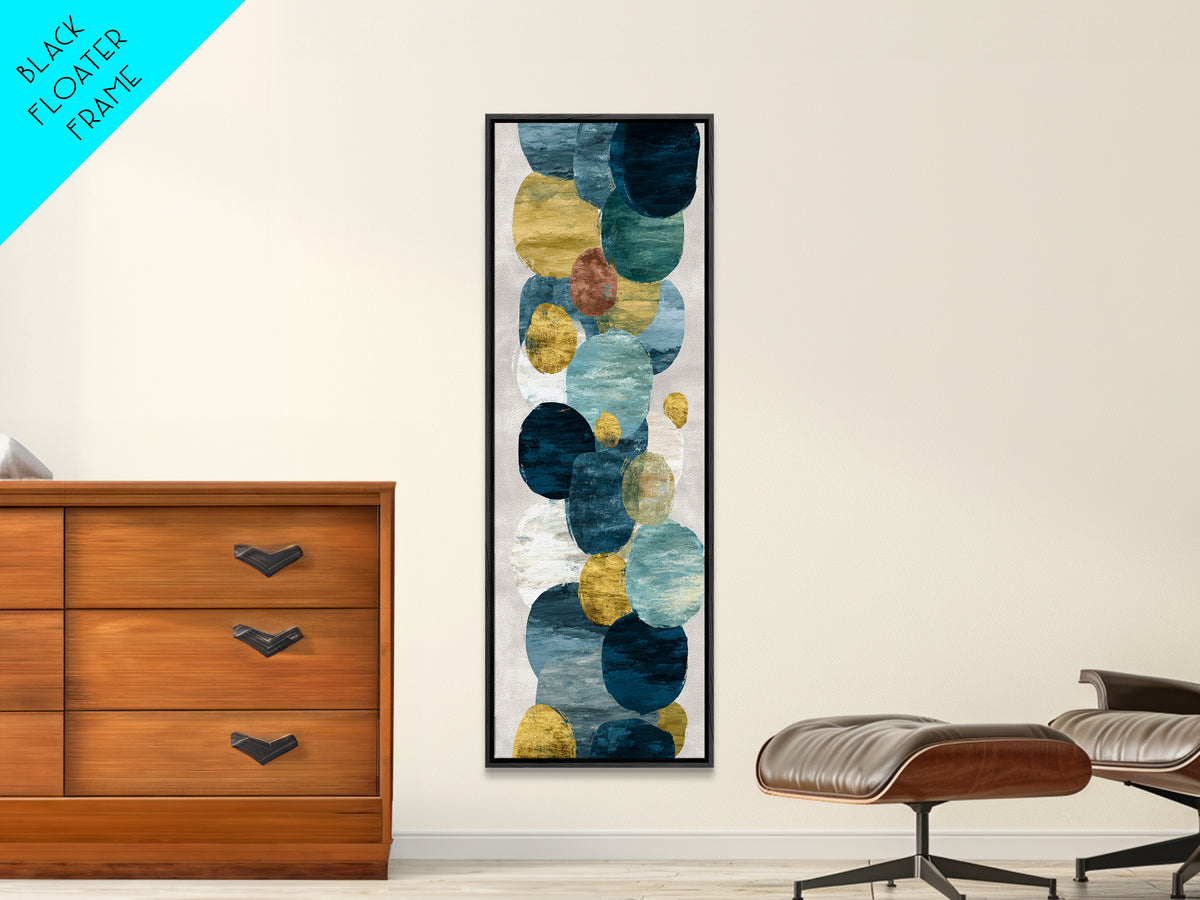 Teal Sofa Era Abstract Pattern Without Furniture Canvas Print, Midcentury Modern Art, Mid Century Modern, Living Room Decor, MMA-1x3-60