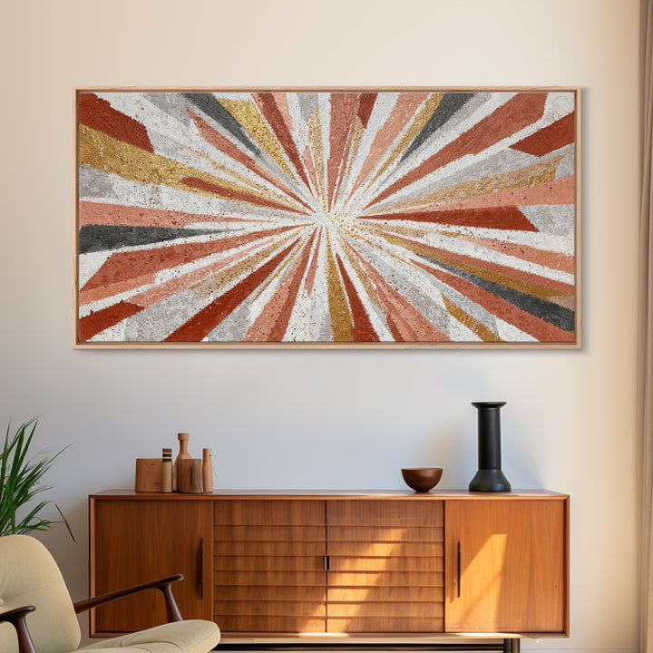 Atomic Starburst Pattern Canvas Print, Midcentury Modern Art, Art Print, Living Room Decor, Fine Art, Retro, Abstract Wall Art, MMA-2x1-94