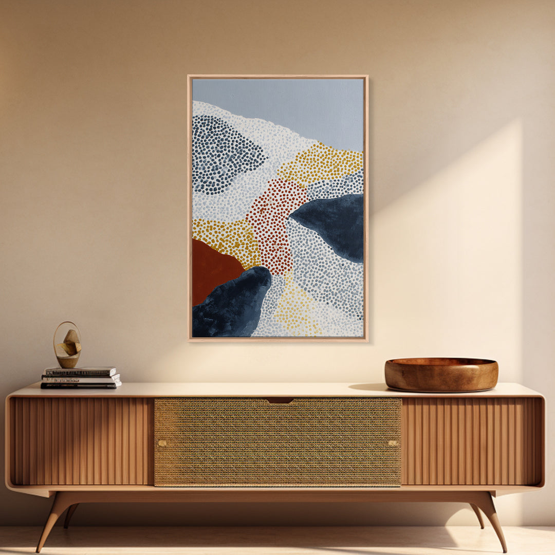 Minimal Mountain Scene Canvas Print, Midcentury Modern Art, Modern Art, Living Room Decor, Fine Art, Retro, Minimalist Decor, MMA-2x3-95