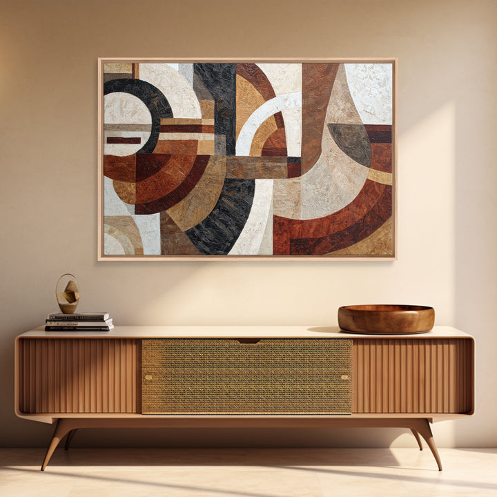 Jazz Musician in Angular Mid Century Style Canvas Print, Midcentury Modern Art, Statement Artwork, Living Room Decor, Retro, MMA-3x2-85