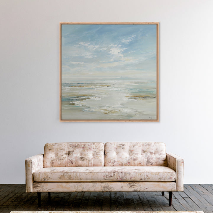 Peaceful Ocean Horizon Framed Canvas Print, Medical Office Art, Printable Art, Office Decor, Fine Art, Calm, Medical Wall Art, MOA-1x1-28