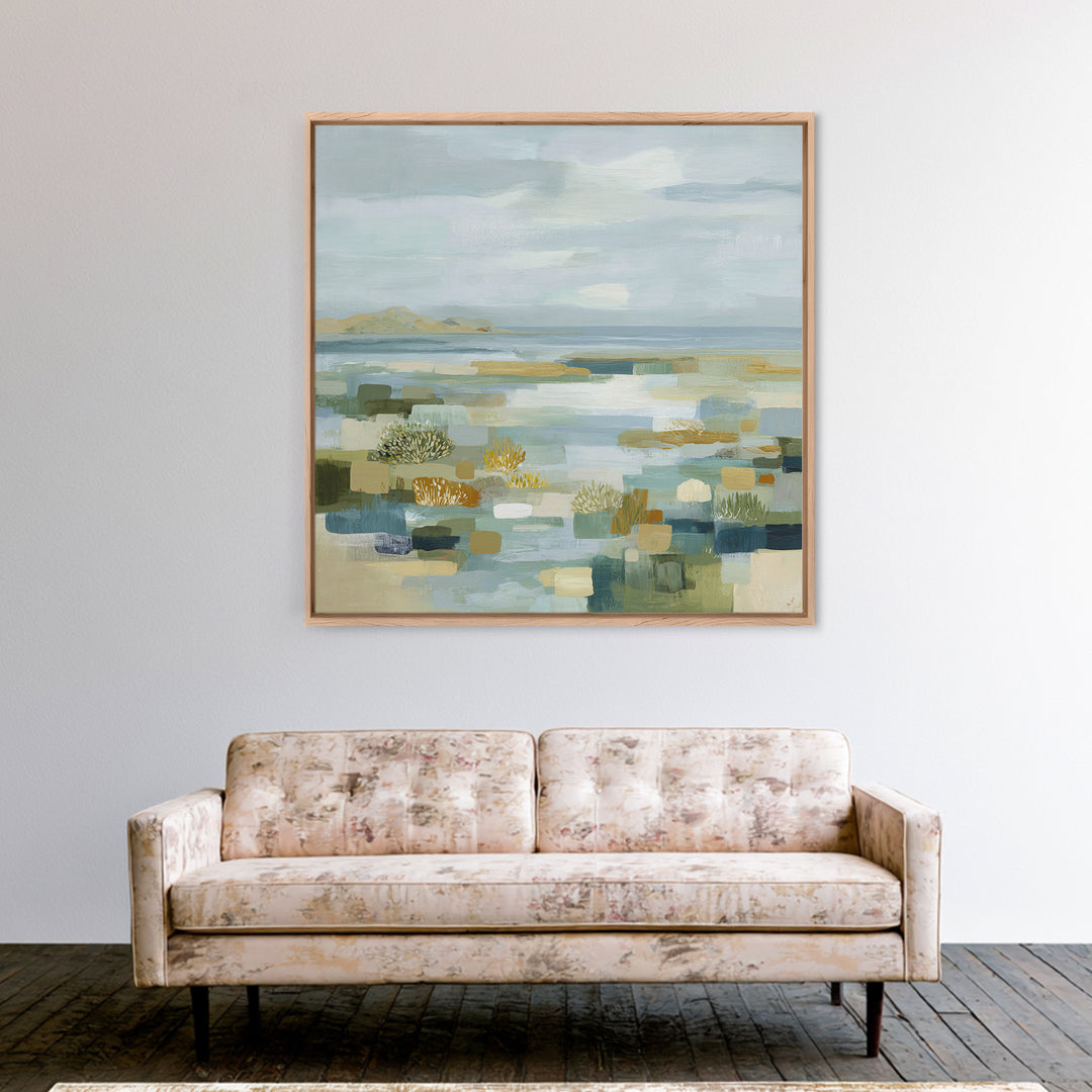 Clean Geometric Composition Framed Canvas Print, Medical Office Art, Biology Art, Office Decor, Abstract Art, Calm, Art Print, MOA-1x1-34