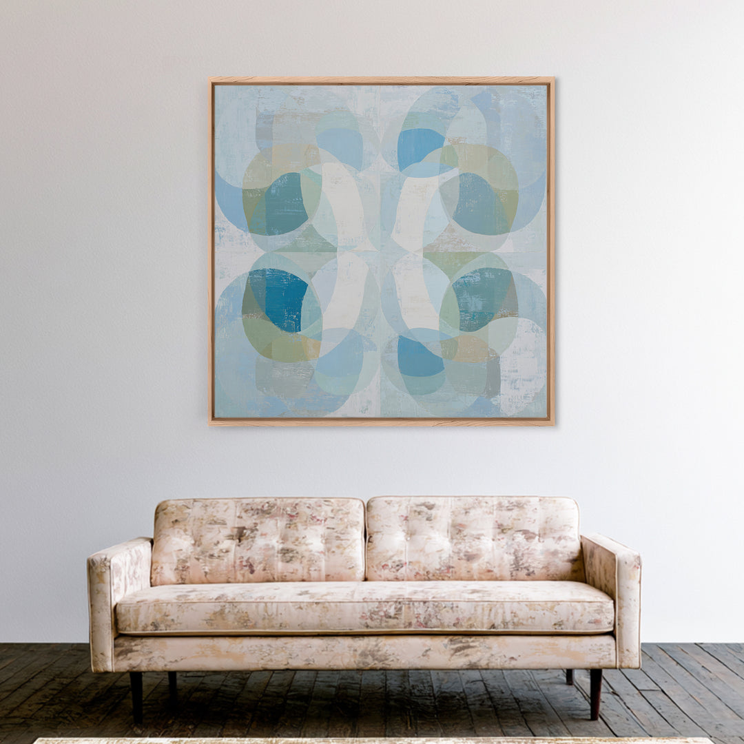 Calming Blue Abstract Canvas Print, Medical Office Art, Modern Decor, Office Decor, Abstract Art, Calm, Home Decor, Wall Decor, MOA-1x1-49