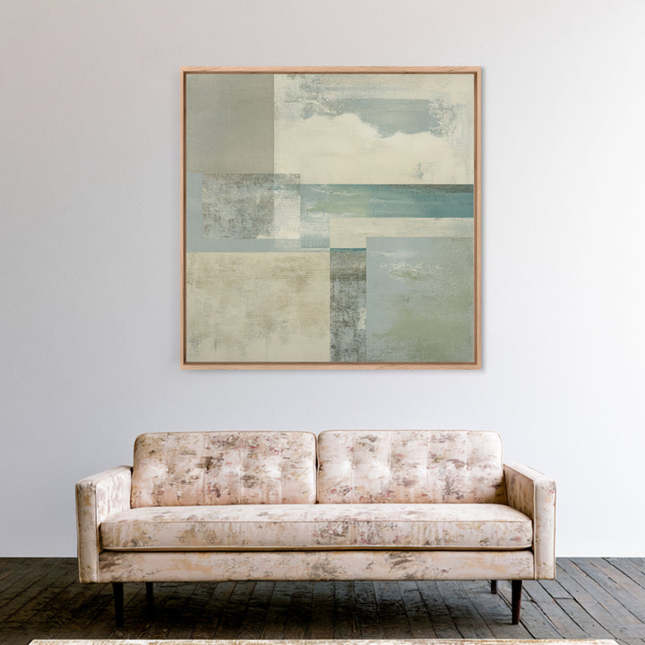 Clean Geometric Composition Framed Canvas Print, Medical Office Art, Biology Art, Office Decor, Abstract Art, Calm, Art Print, MOA-1x1-58