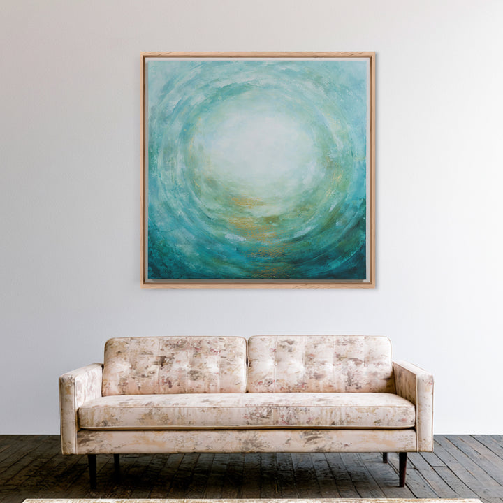 Abstract Healing Spiral Framed Canvas Print, Medical Office Art, Medical School, Office Decor, Fine Art, Calm, Minimalist Decor, MOA-1x1-63
