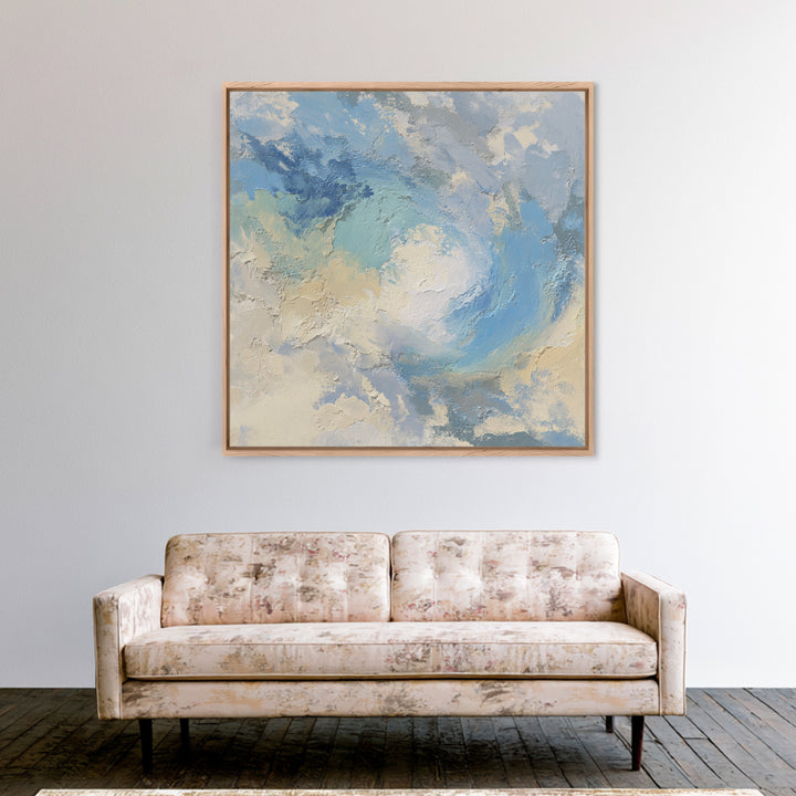 Calming Blue Abstract Canvas Print, Medical Office Art, Wall Art, Office Decor, Fine Art, Calm, Printable Card, Medical Art, MOA-1x1-97