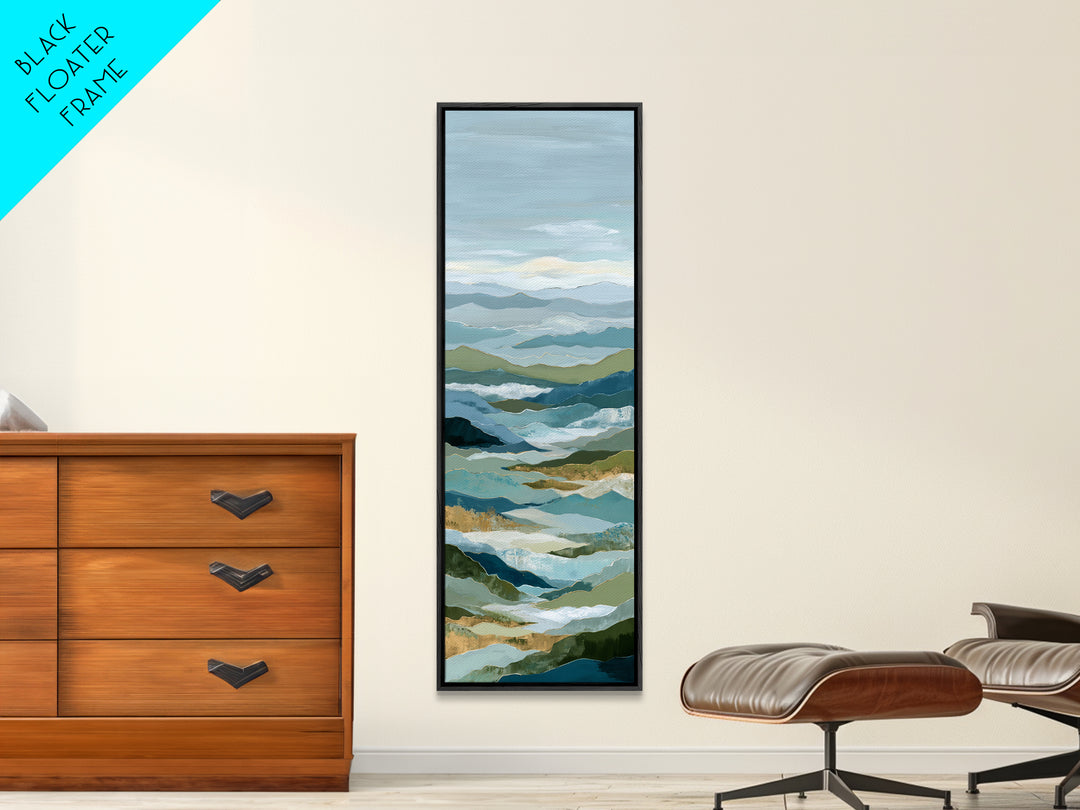 Soft Mountain Landscape Canvas Print, Medical Office Art, Biology Art, Office Decor, Fine Art, Calm, Art Print, Room Decor, MOA-1x3-14
