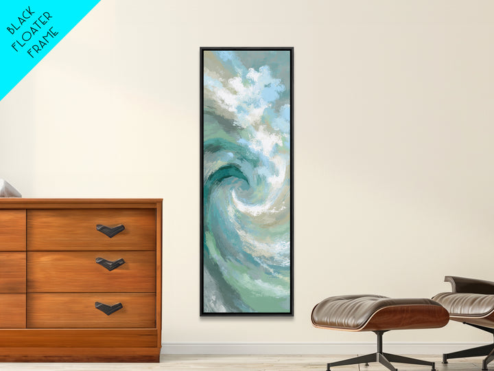 Abstract Healing Spiral Framed Canvas Print, Medical Office Art, Minimalist Decor, Office Decor, Abstract Art, Calm, MOA-1x3-3