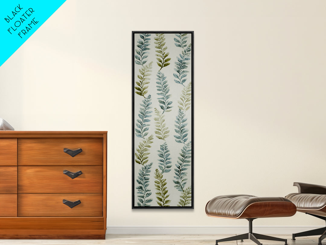 Minimal Green Fern Specimen Canvas Print, Medical Office Art, Contemporary Art, Office Decor, Fine Art, Calm, Animal Art, MOA-1x3-44
