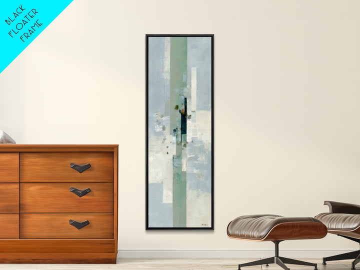 Clean Geometric Composition Framed Canvas Print, Medical Office Art, Science Art, Office Decor, Abstract Art, Calm, MOA-1x3-46