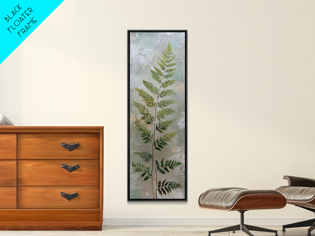 Minimal Green Fern Specimen Canvas Print, Medical Office Art, Dental Office Decor, Office Decor, Fine Art, Calm, Brain Art, MOA-1x3-68