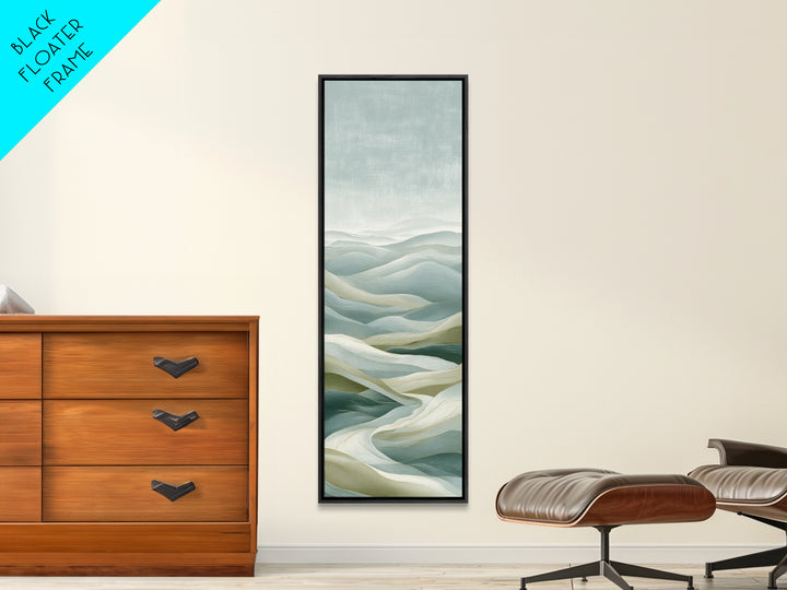 Clean Geometric Composition Framed Canvas Print, Medical Office Art, Science Art, Office Decor, Abstract Art, Calm, MOA-1x3-70