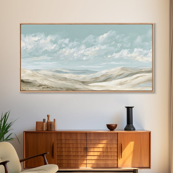 Large Neutral Landscape Framed Canvas Print, Medical Office Art, Art Print, Office Decor, Fine Art, Calm, Printable Art, MOA-2x1-12
