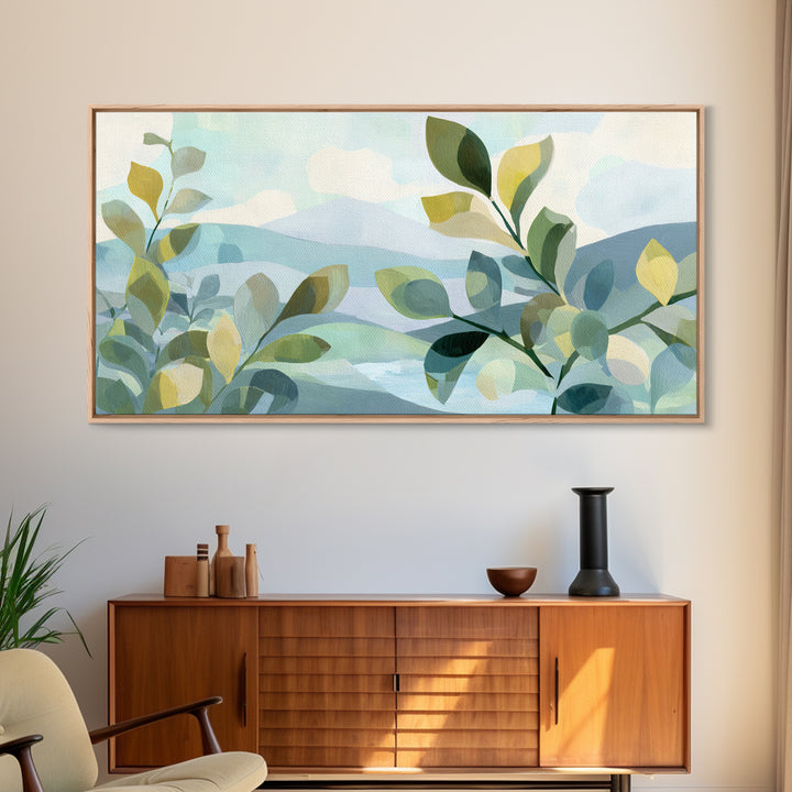 Fresh Citrus and Leaves for Bright Optimism Framed Canvas Print, Medical Office Art, Statement Artwork, Office Decor, Calm, MOA-2x1-20